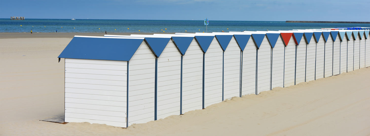 Les cabines de plage à Boulogne sur Mer