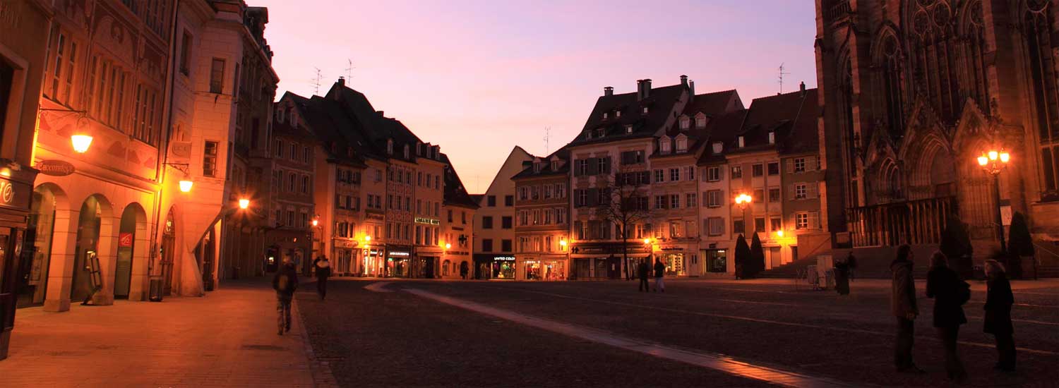 Place du centre ville de Mulhouse