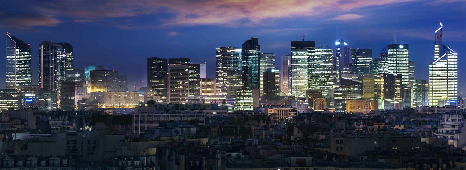 Le quartier La Défense en limite de Nanterre