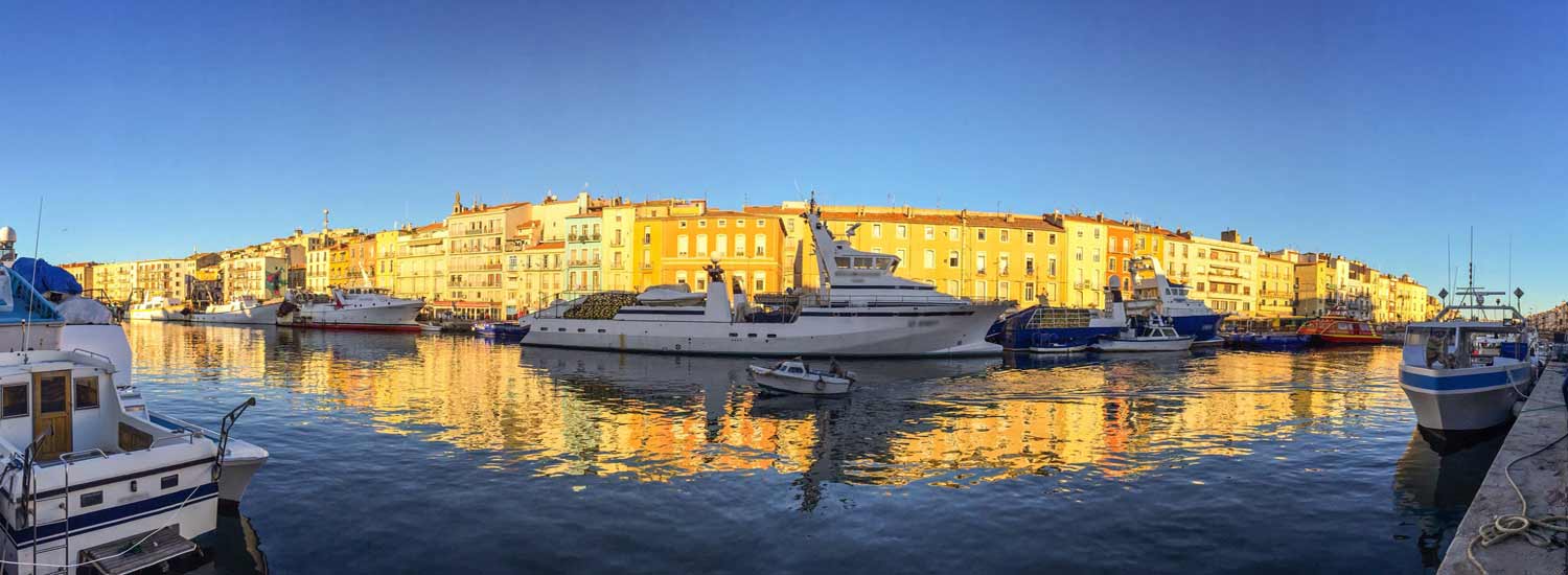 Le port de Sète en fin d'après midi